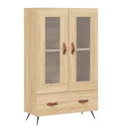 Buffet haut chêne sonoma 69,5x31x115 cm bois d'ingénierie