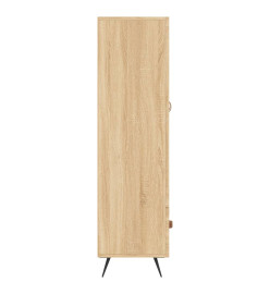 Buffet haut chêne sonoma 69,5x31x115 cm bois d'ingénierie