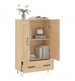 Buffet haut chêne sonoma 69,5x31x115 cm bois d'ingénierie