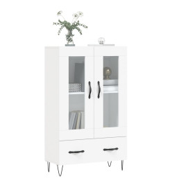 Buffet haut blanc 69,5x31x115 cm bois d'ingénierie