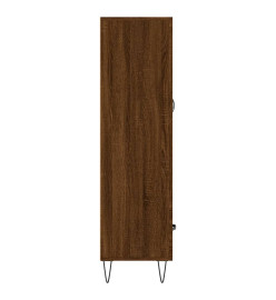 Buffet haut chêne marron 69,5x31x115 cm bois d'ingénierie