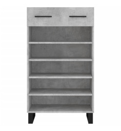 Armoire à chaussures gris béton 60x35x105 cm bois d'ingénierie