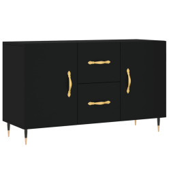 Buffet noir 100x36x60 cm bois d'ingénierie