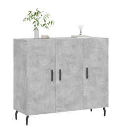 Buffet gris béton 90x34x80 cm bois d'ingénierie