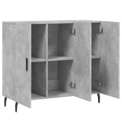 Buffet gris béton 90x34x80 cm bois d'ingénierie