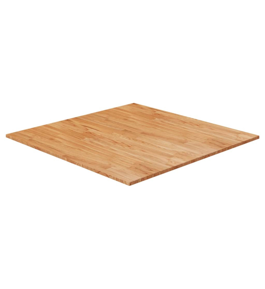 Dessus de table carré Marron clair90x90x2,5cm Bois chêne traité