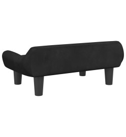 Lit pour chien noir 70x40x24 cm velours