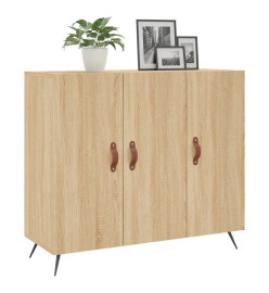 Buffet chêne sonoma 90x34x80 cm bois d'ingénierie