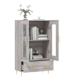 Buffet haut sonoma gris 69,5x31x115 cm bois d'ingénierie