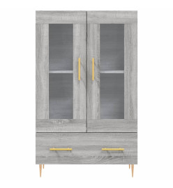 Buffet haut sonoma gris 69,5x31x115 cm bois d'ingénierie