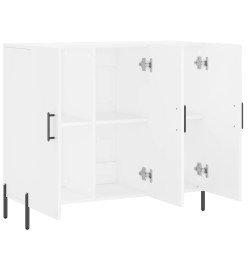 Buffet blanc 90x34x80 cm bois d'ingénierie