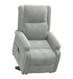 Fauteuil gris clair velours