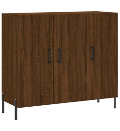 Buffet chêne marron 90x34x80 cm bois d'ingénierie