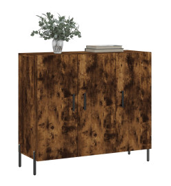 Buffet chêne fumé 90x34x80 cm bois d'ingénierie