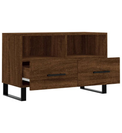 Meuble TV Chêne marron 80x36x50 cm Bois d'ingénierie