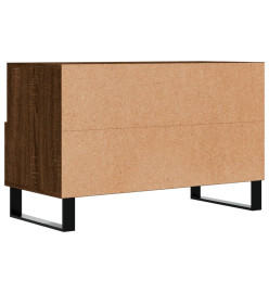 Meuble TV Chêne marron 80x36x50 cm Bois d'ingénierie