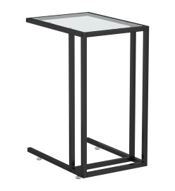 Table d'appoint ordinateur Transparent 50x35x65 cm Verre trempé