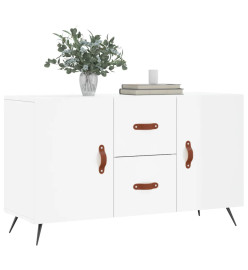 Buffet blanc brillant 100x36x60 cm bois d'ingénierie