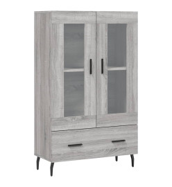 Buffet haut sonoma gris 69,5x31x115 cm bois d'ingénierie