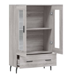 Buffet haut sonoma gris 69,5x31x115 cm bois d'ingénierie