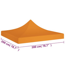 Toit de tente de réception 2x2 m Orange 270 g/m²