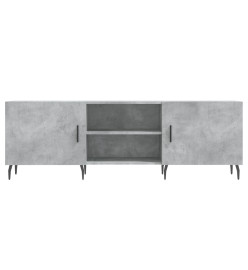 Meuble TV gris béton 150x30x50 cm bois d'ingénierie