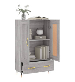 Buffet haut sonoma gris 69,5x31x115 cm bois d'ingénierie