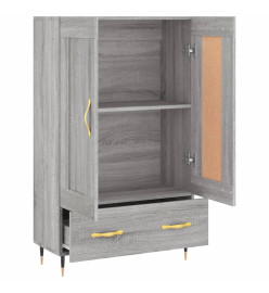 Buffet haut sonoma gris 69,5x31x115 cm bois d'ingénierie