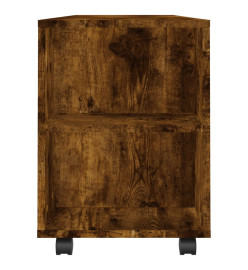 Meuble TV chêne fumé 102x34,5x43 cm bois d'ingénierie