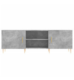 Meuble TV gris béton 150x30x50 cm bois d'ingénierie