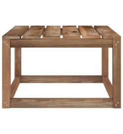 Salon de jardin 2 pcs Marron Bois de pin imprégné
