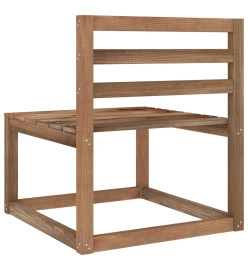 Salon de jardin 2 pcs Marron Bois de pin imprégné
