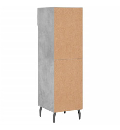 Armoire à chaussures gris béton 30x35x105 cm bois d'ingénierie