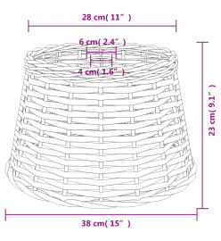 Abat-jour marron Ø38x23 cm osier