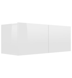 Ensemble de meubles TV 7 pcs Blanc brillant Bois d'ingénierie