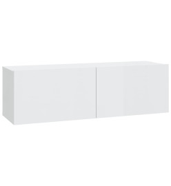 Ensemble de meubles TV 5 pcs Blanc brillant Bois d'ingénierie