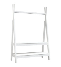 Porte-vêtements Blanc 100x45,5x150 cm Bois de pin massif