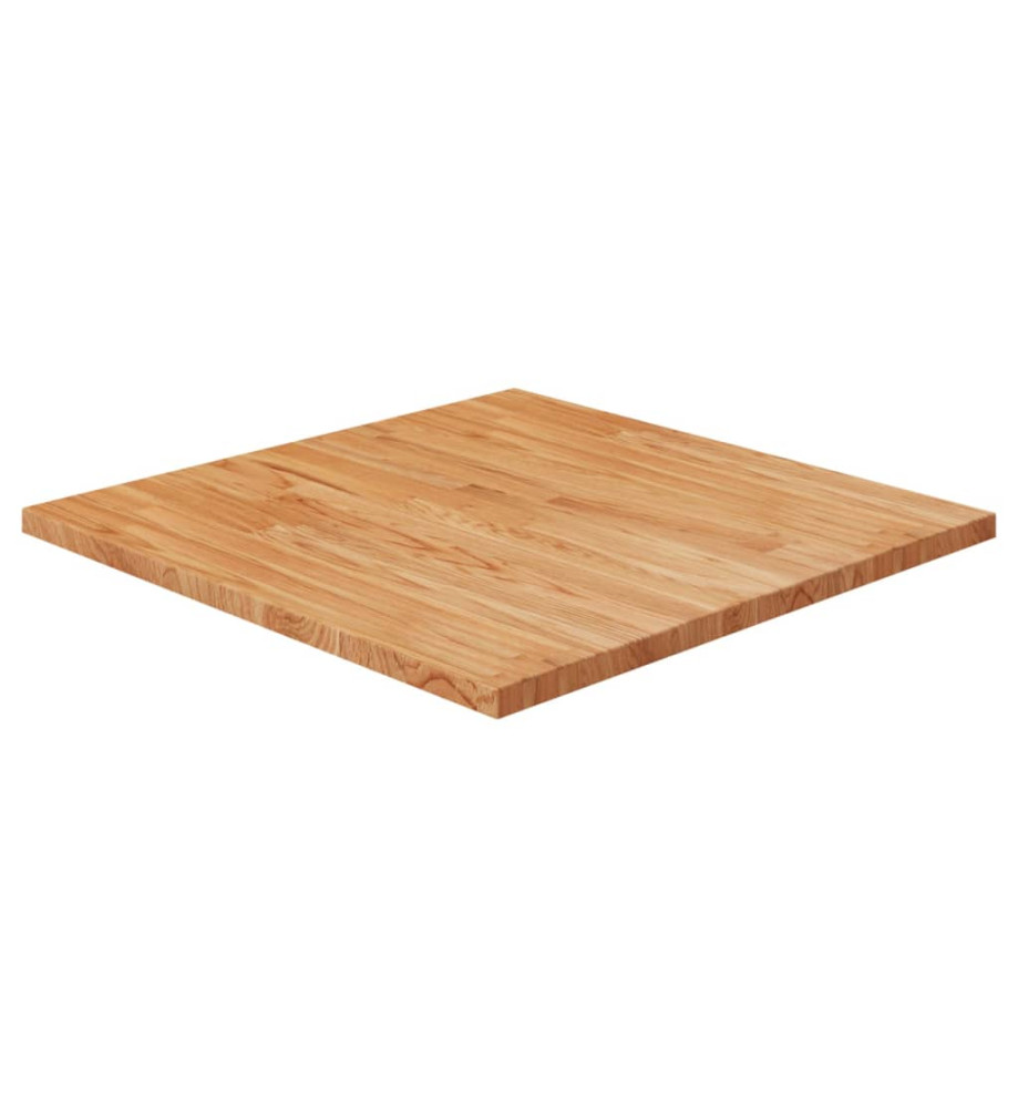 Dessus de table carré Marron clair70x70x2,5cm Bois chêne traité