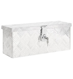 Boîte de rangement Argenté 50x15x20,5 cm Aluminium