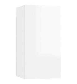 Ensemble de meubles TV 4 pcs Blanc brillant Bois d'ingénierie