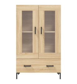 Buffet haut chêne sonoma 69,5x31x115 cm bois d'ingénierie