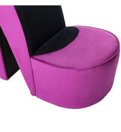 Chaise en forme de chaussure à talon haut Violet Velours