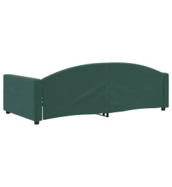 Lit de repos vert foncé 100x200 cm velours