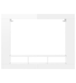 Meuble TV blanc brillant 152x22x113 cm bois d'ingénierie