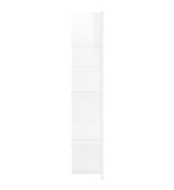 Meuble TV blanc brillant 152x22x113 cm bois d'ingénierie