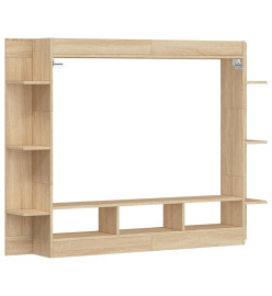 Meuble TV chêne sonoma 152x22x113 cm bois d'ingénierie