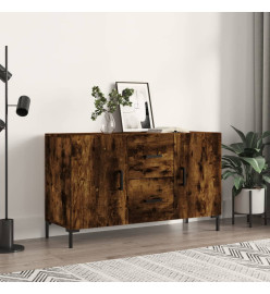 Buffet chêne fumé 100x36x60 cm bois d'ingénierie