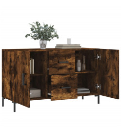 Buffet chêne fumé 100x36x60 cm bois d'ingénierie