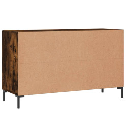 Buffet chêne fumé 100x36x60 cm bois d'ingénierie