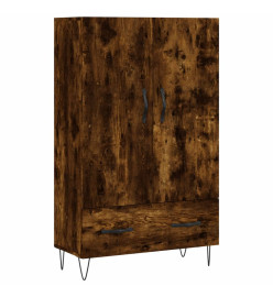 Buffet haut chêne fumé 69,5x31x115 cm bois d'ingénierie